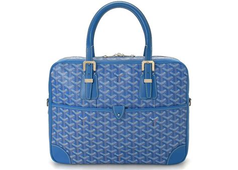 goyard ambassade blue|Goyard Ambassade Blue in Leather with Silver.